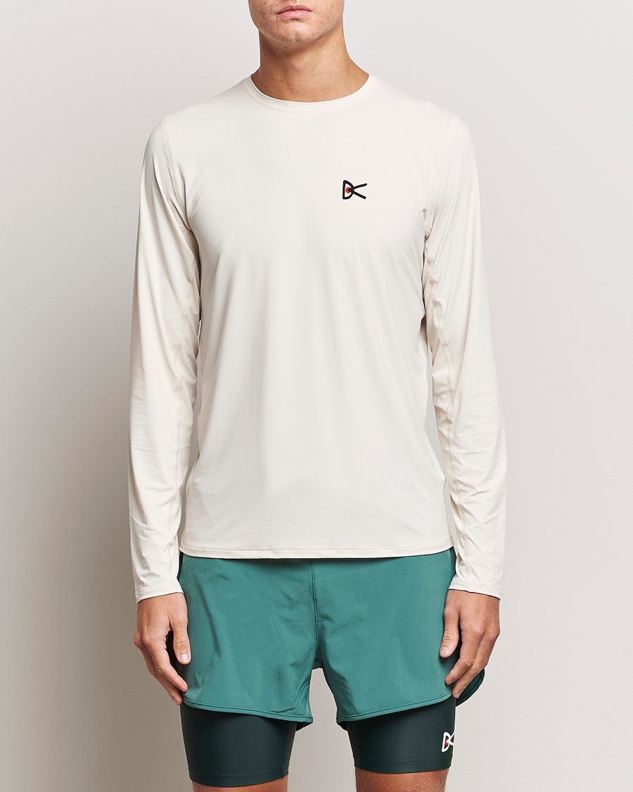 Herr | T-Shirts | District Vision | Ultralight Aloe Long Sleeve Mushroom