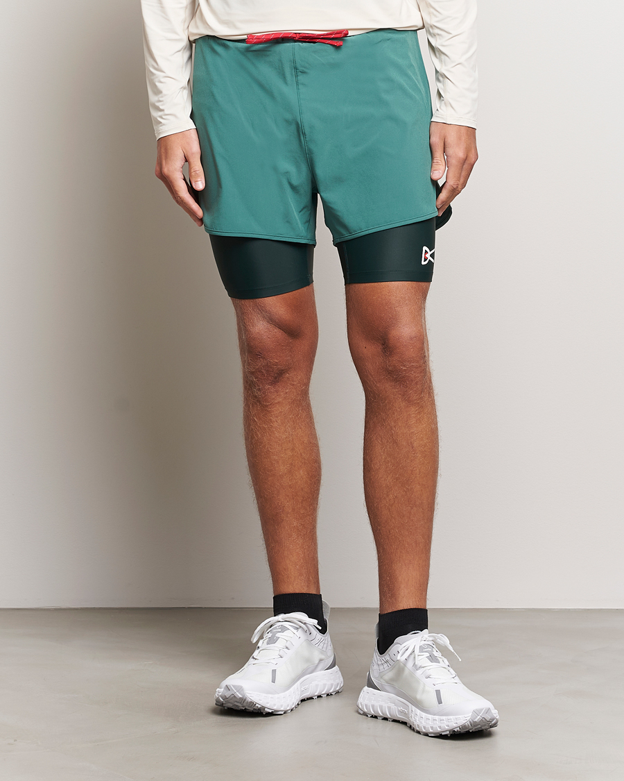 Herr | Funktionsshorts | District Vision | Layered Pocketed Trail Shorts Pine