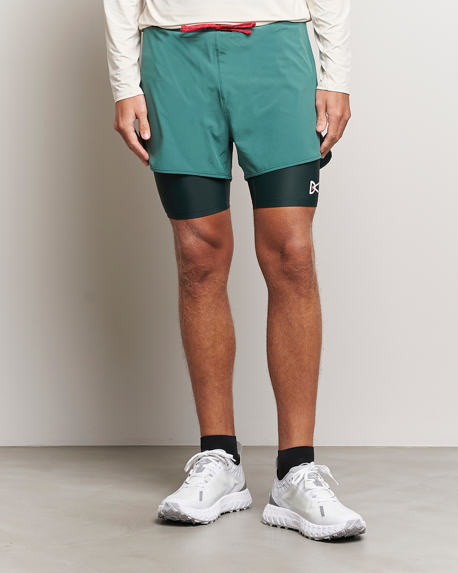 Herre |  | District Vision | Layered Pocketed Trail Shorts Pine