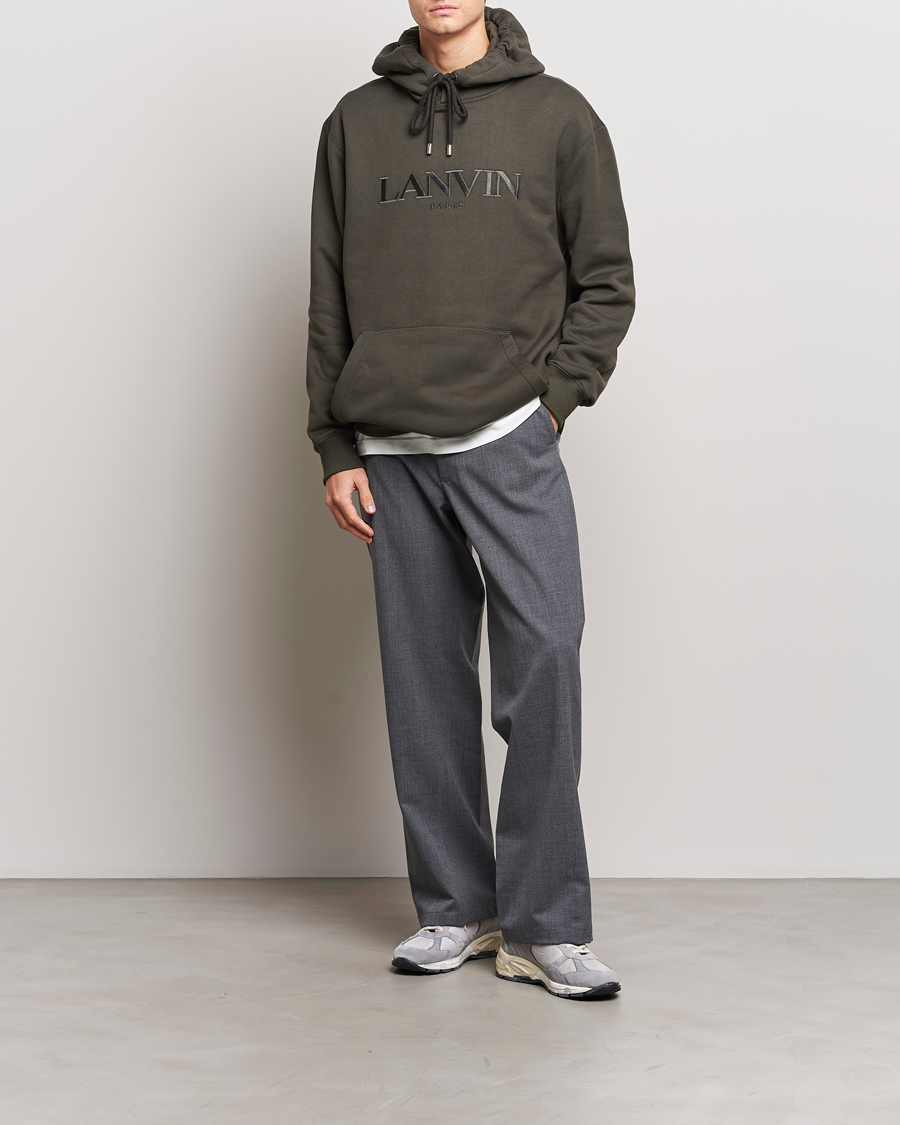 Herr | Tröjor | Lanvin | Oversized Logo Hoodie Loden