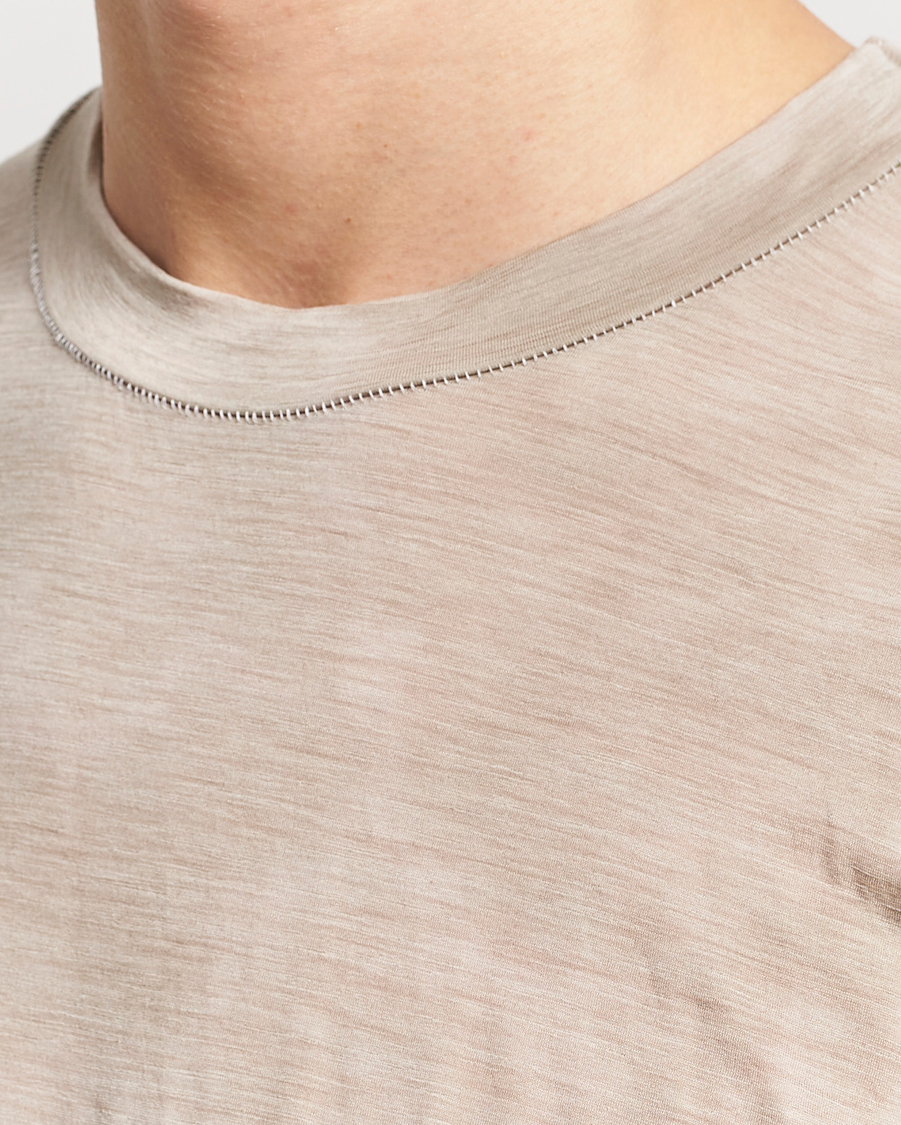 Herr | T-Shirts | Satisfy | CloudMerino T-Shirt Sun Bleached Greige