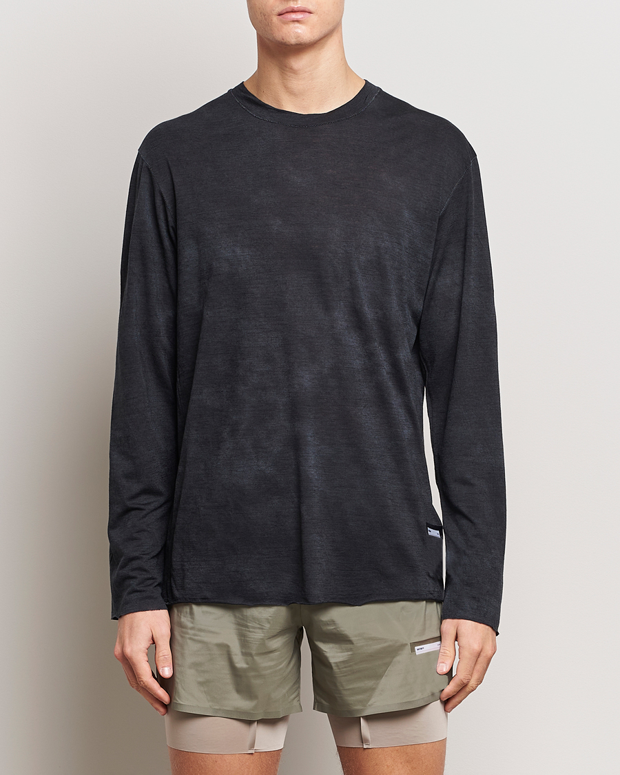 Herr | Tröjor | Satisfy | CloudMerino Long Sleeve T-Shirt Batik Black
