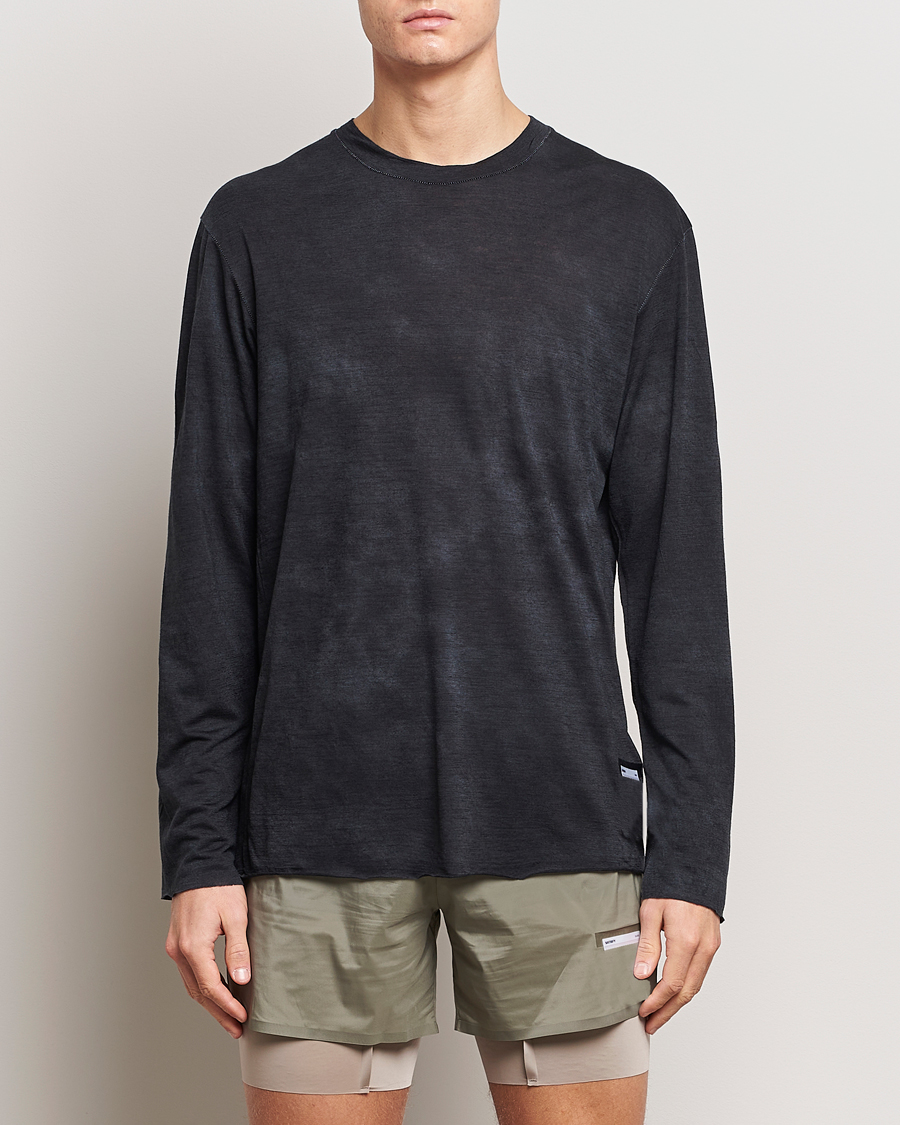 Herr | Satisfy | Satisfy | CloudMerino Long Sleeve T-Shirt Batik Black