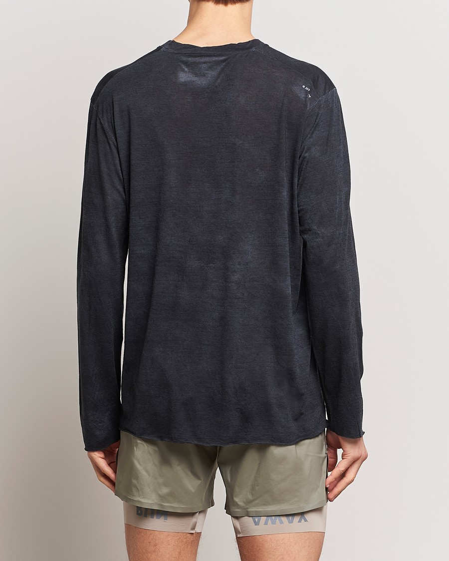 Herr | T-Shirts | Satisfy | CloudMerino Long Sleeve T-Shirt Batik Black