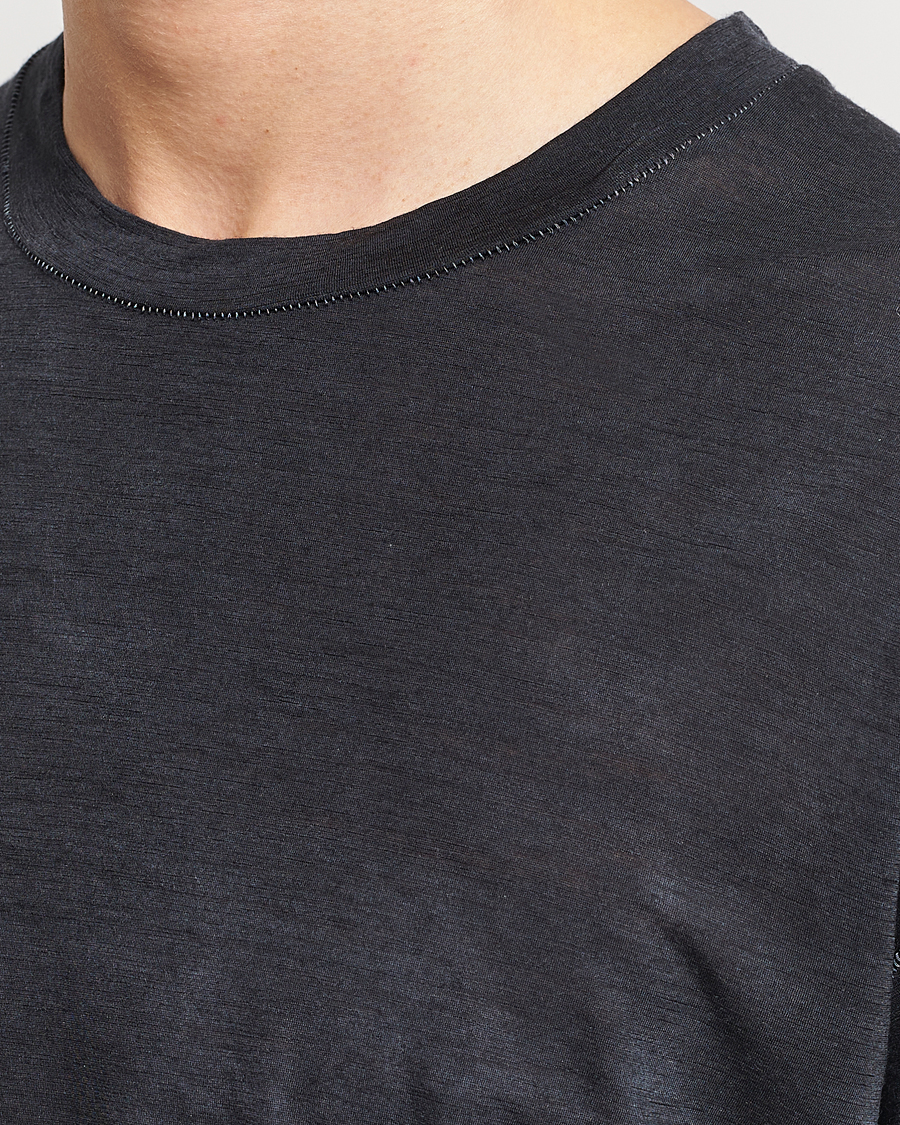 Herr | T-Shirts | Satisfy | CloudMerino Long Sleeve T-Shirt Batik Black