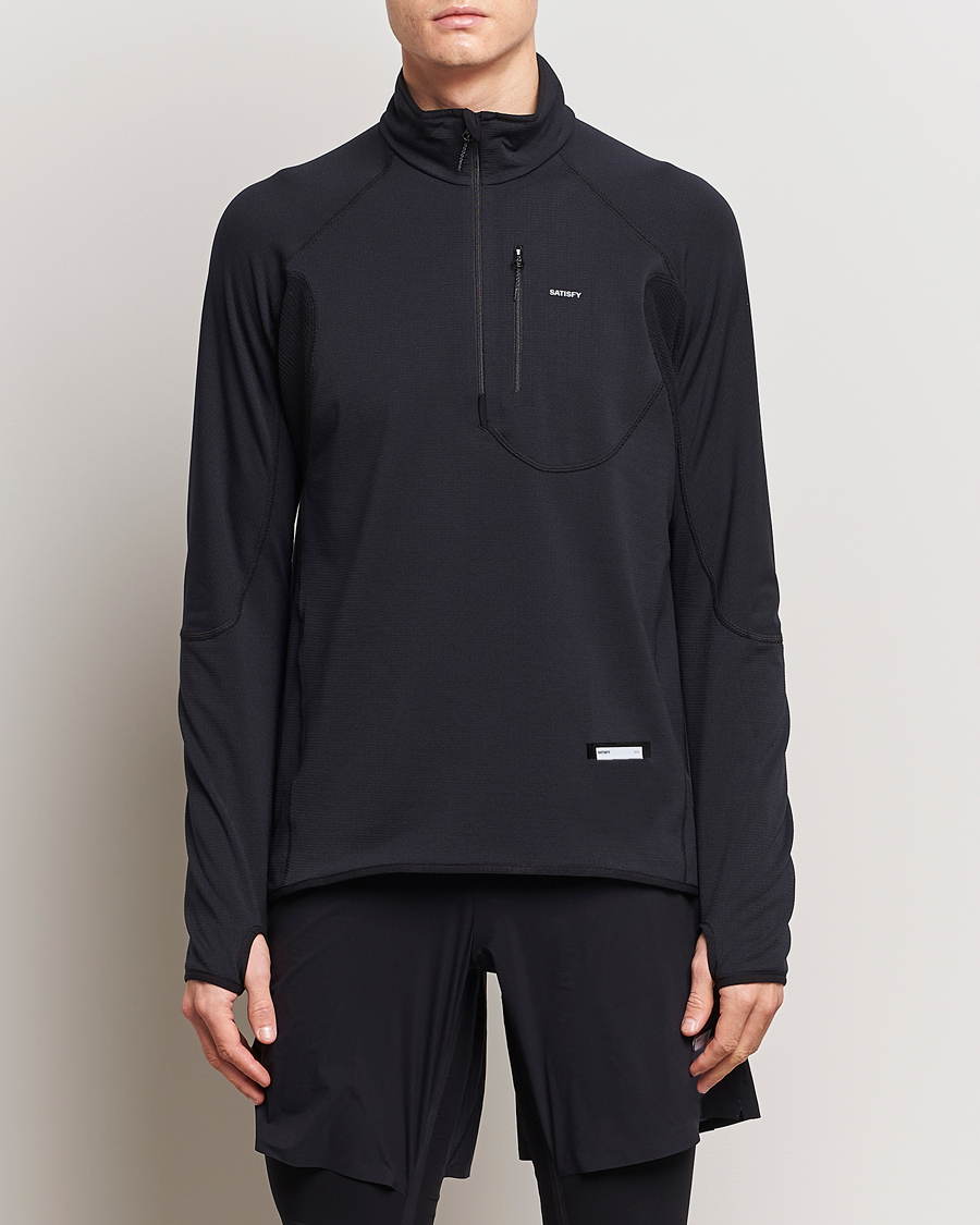 Herr | Sport | Satisfy | GhostFleece Half Zip Black