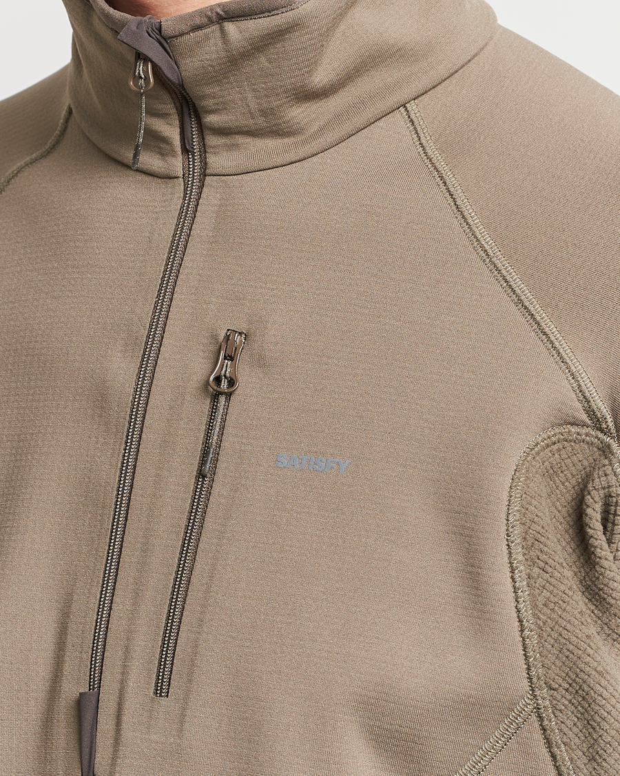 Herr | Tröjor | Satisfy | GhostFleece Half Zip Smoky Quartz