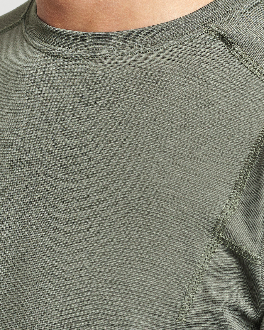 Herr | T-Shirts | Snow Peak | Recycled Polyester/Wool Long Sleeve T-Shirt Olive