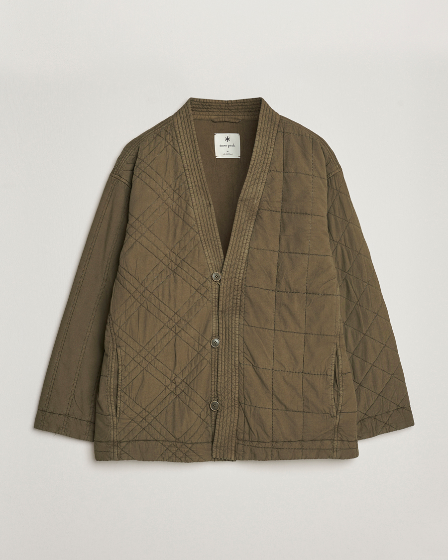 Herr | Jackor | Snow Peak | Natural Dyed Quilted Jacket Olive