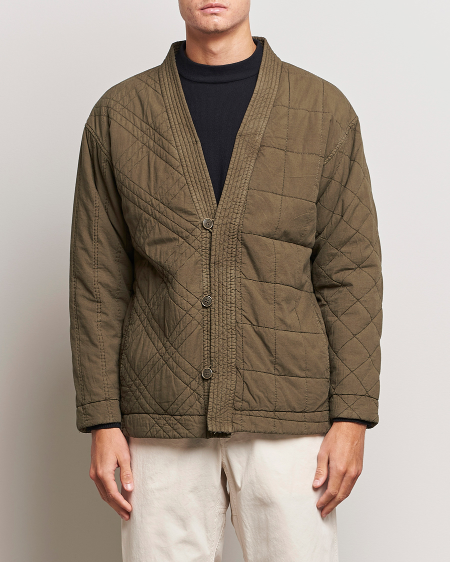 Herr | Jackor | Snow Peak | Natural Dyed Quilted Jacket Olive