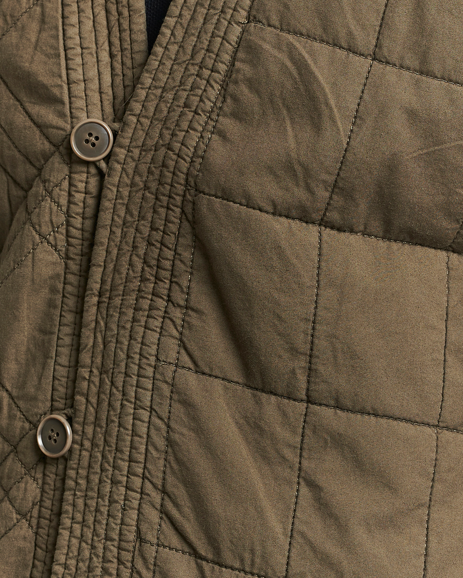 Herr | Jackor | Snow Peak | Natural Dyed Quilted Jacket Olive