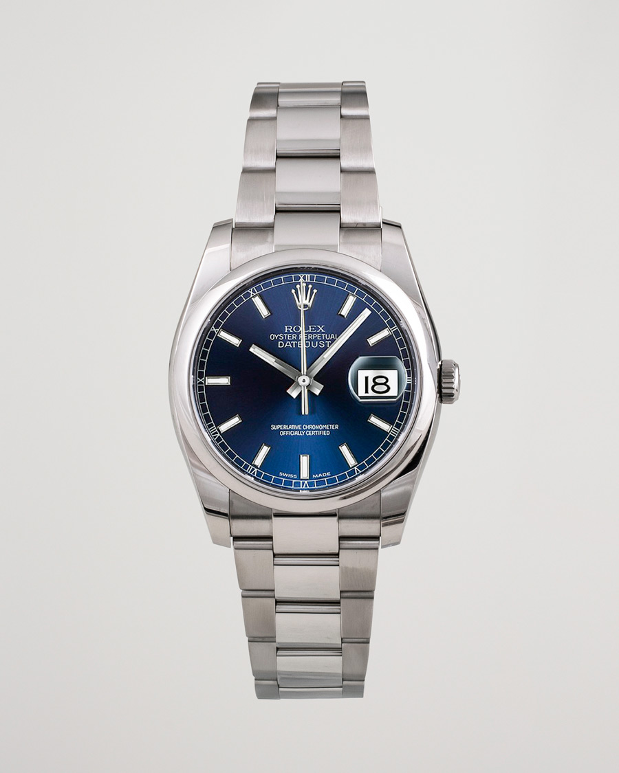 Herr | Rolex Pre-Owned Datejust 116200 Oyster Perpetual Steel Black Steel Blue | Rolex Pre-Owned | Datejust 116200 Oyster Perpetual Steel Black Steel Blue