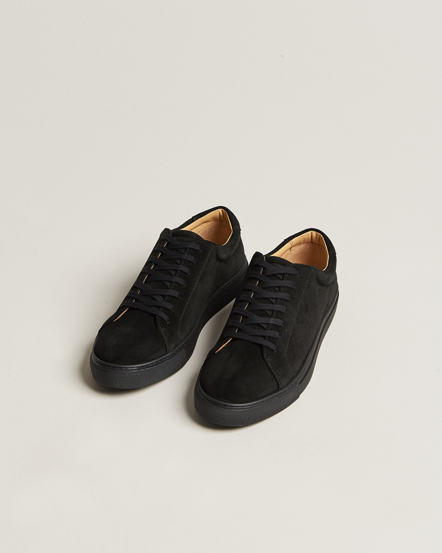 Herr | Sneakers | Myrqvist | Oaxen Monochrome Sneaker Black Suede