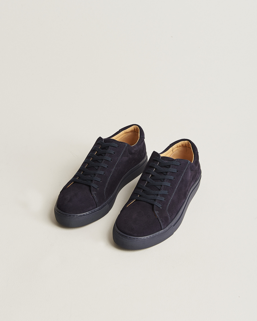 Herr | Mockaskor | Myrqvist | Oaxen Monochrome Sneaker Navy Suede