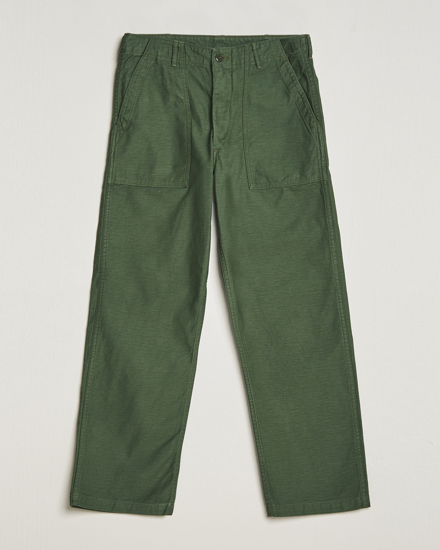 Herr |  | orSlow | Regular Fit Original Sateen Fatigue Pants Green