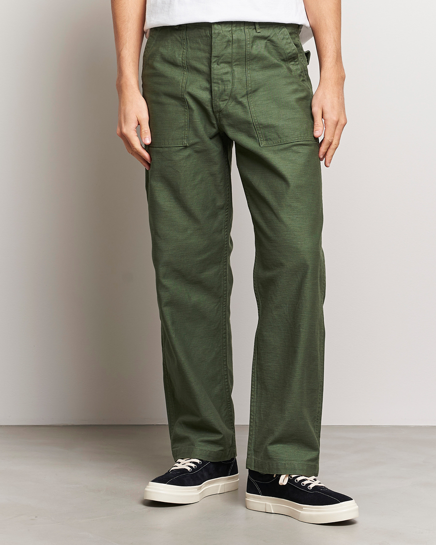 Herr | Byxor | orSlow | Regular Fit Original Sateen Fatigue Pants Green