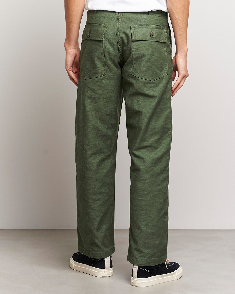 Herr | Byxor | orSlow | Regular Fit Original Sateen Fatigue Pants Green