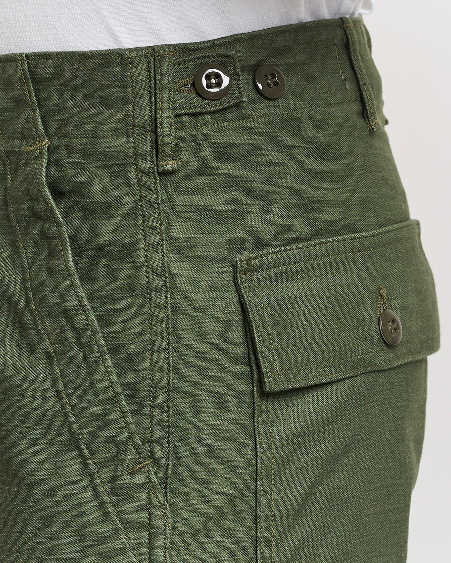 Herr | Byxor | orSlow | Regular Fit Original Sateen Fatigue Pants Green
