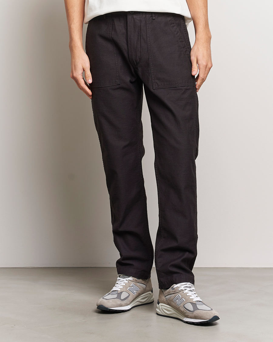 Herr | Byxor | orSlow | Slim Fit Original Sateen Fatigue Pants Black