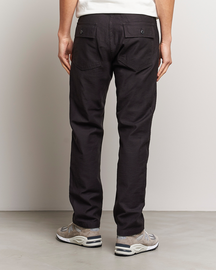 Herr | Byxor | orSlow | Slim Fit Original Sateen Fatigue Pants Black