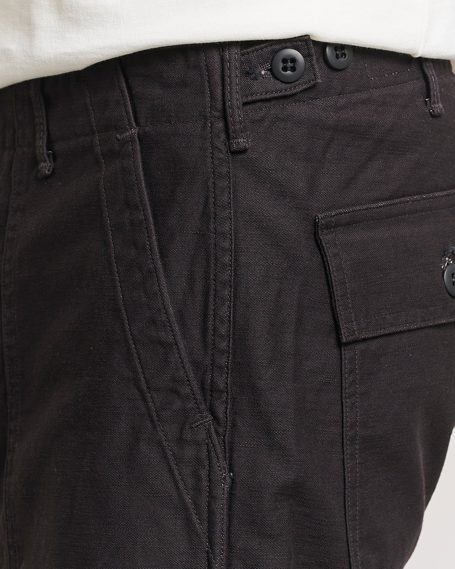 Herr | Byxor | orSlow | Slim Fit Original Sateen Fatigue Pants Black