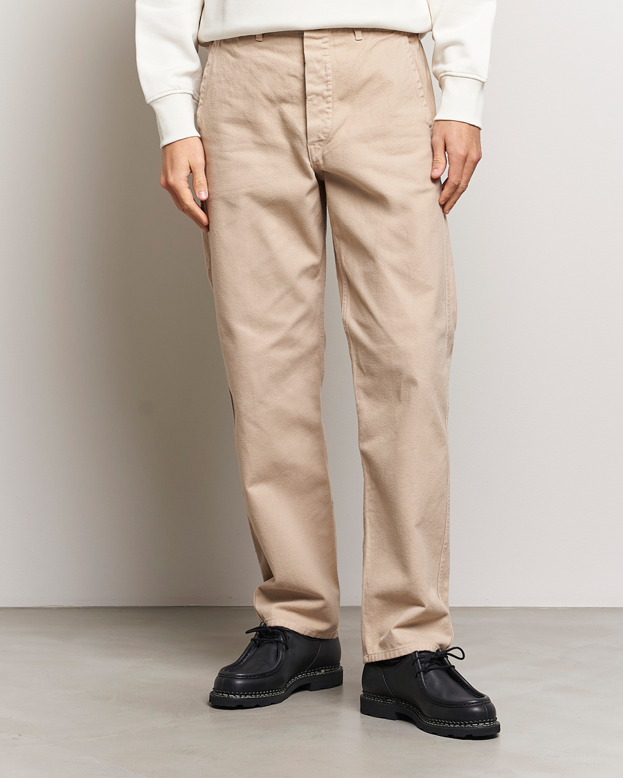 Herr | Byxor | orSlow | French Work Pants Beige
