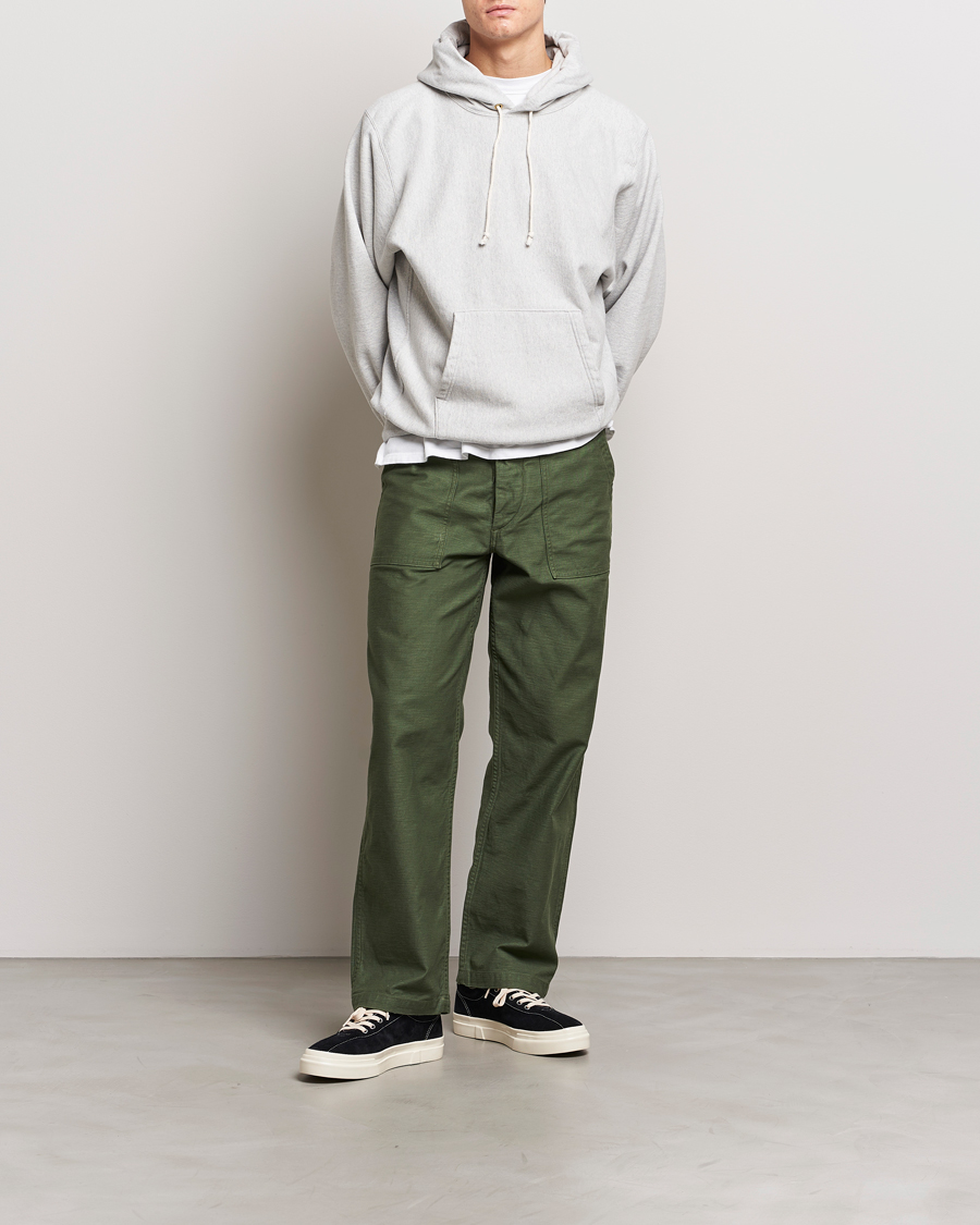 Herr | Tröjor | orSlow | Heavy Weight Vintage Hoodie Light Grey