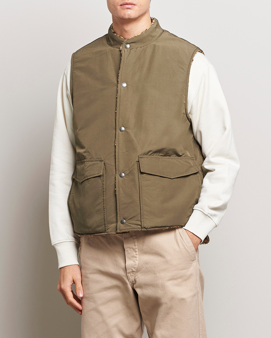 Herr | Jackor | orSlow | Reversible Kuba Vest Army Green