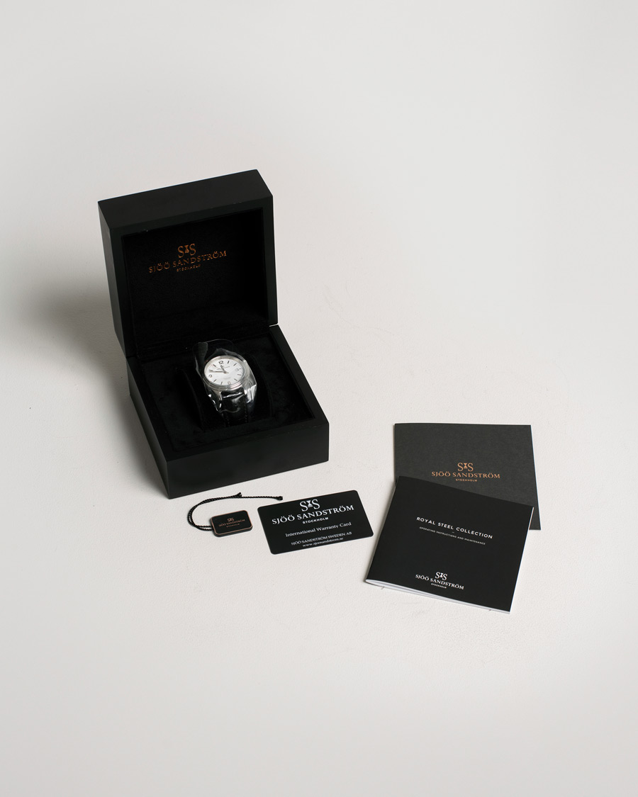 Herr | Sjöö Sandström Pre-Owned Royal Steel Classic 41mm SS-1841-1 Steel White | Sjöö Sandström Pre-Owned | Royal Steel Classic 41mm SS-1841-1 Steel White