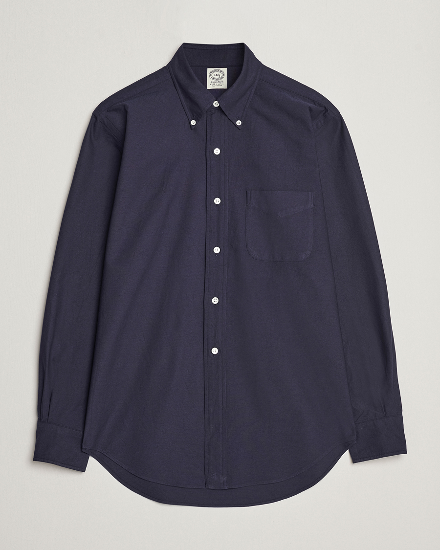 Herr | Skjortor | Kamakura Shirts | Vintage Ivy Oxford Button Down Shirt Navy