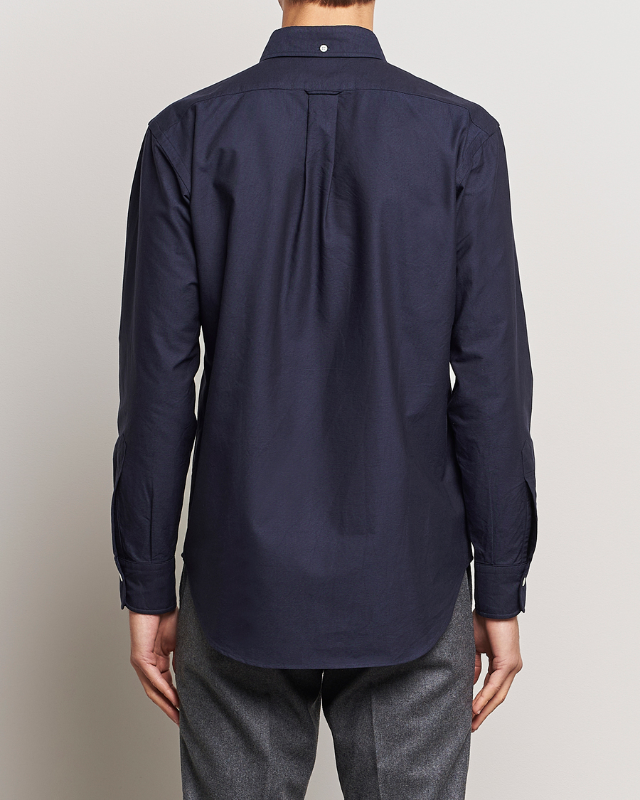 Herr | Skjortor | Kamakura Shirts | Vintage Ivy Oxford Button Down Shirt Navy