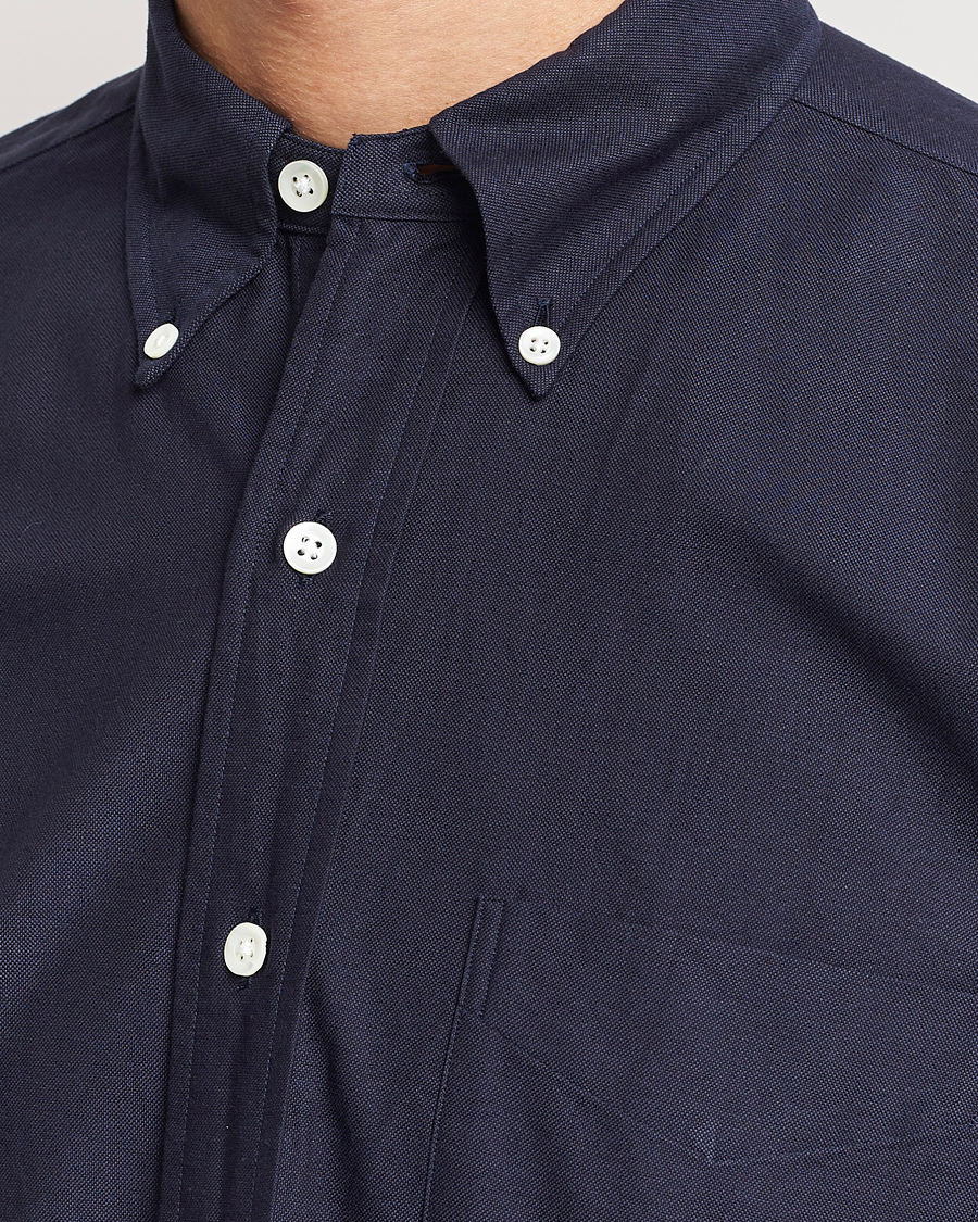 Herr | Skjortor | Kamakura Shirts | Vintage Ivy Oxford Button Down Shirt Navy