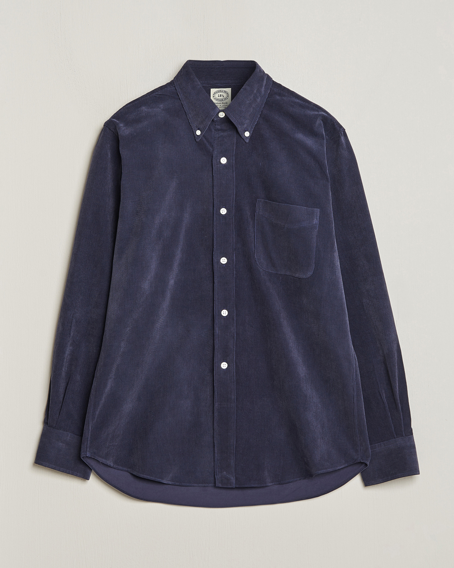 Herr | Skjortor | Kamakura Shirts | Vintage Ivy Japanese Corduroy Shirt Navy