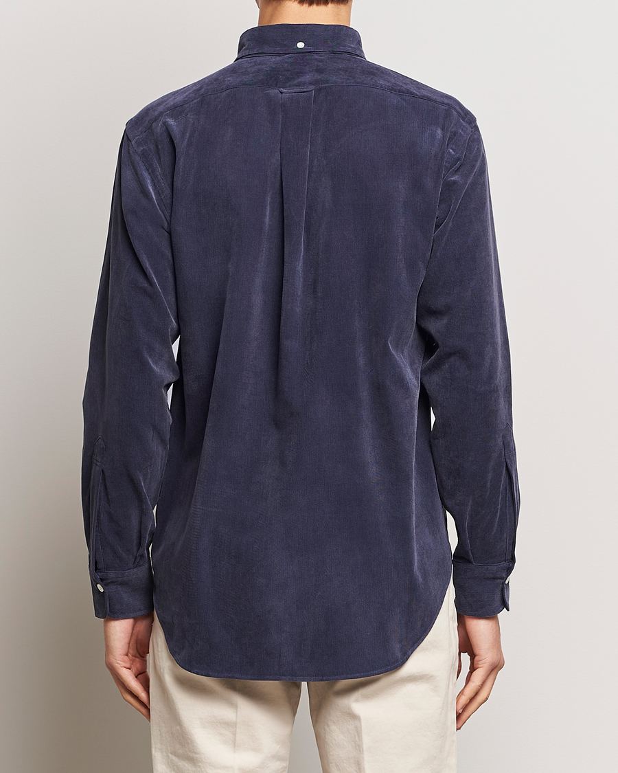 Herr | Skjortor | Kamakura Shirts | Vintage Ivy Japanese Corduroy Shirt Navy