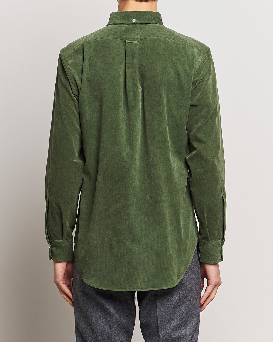 Herr | Skjortor | Kamakura Shirts | Vintage Ivy Japanese Corduroy Shirt Green
