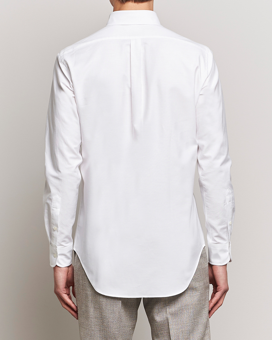Herr | Skjortor | Kamakura Shirts | Slim Fit Oxford Button Down Shirt White