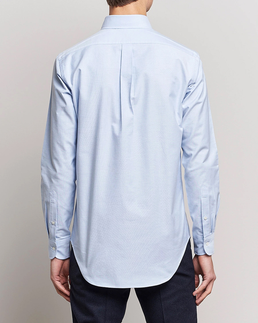 Herr | Skjortor | Kamakura Shirts | Slim Fit Oxford Button Down Shirt Light Blue