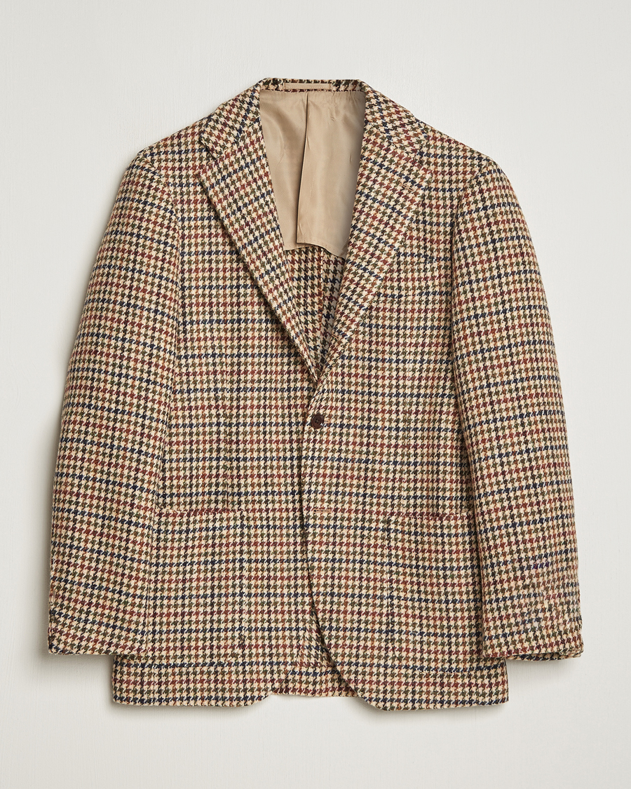 Herr | Kavajer | Beams F | Harris Tweed Gunclub Check Blazer Brown