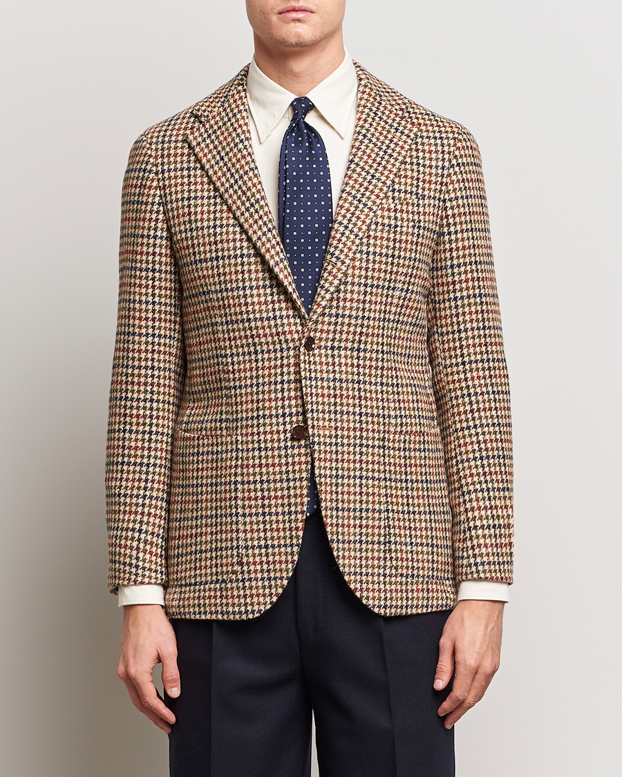 Herr | Kavajer | Beams F | Harris Tweed Gunclub Check Blazer Brown
