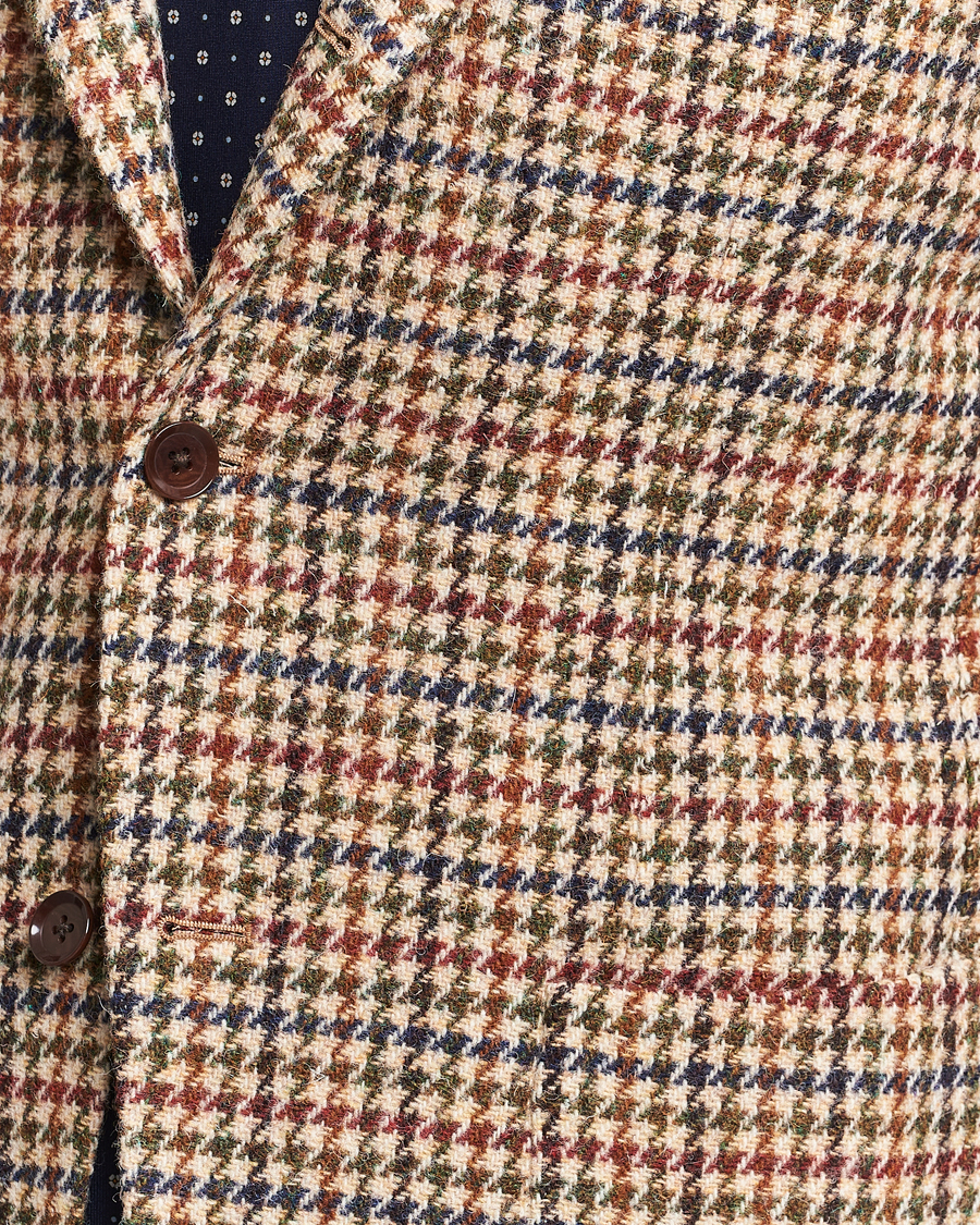 Herr | Kavajer | Beams F | Harris Tweed Gunclub Check Blazer Brown