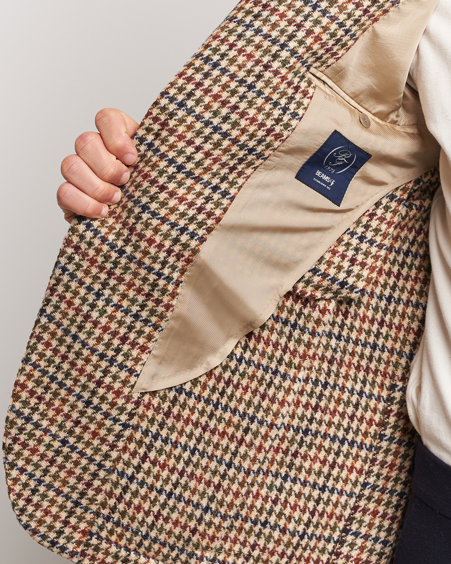 Herr | Kavajer | Beams F | Harris Tweed Gunclub Check Blazer Brown