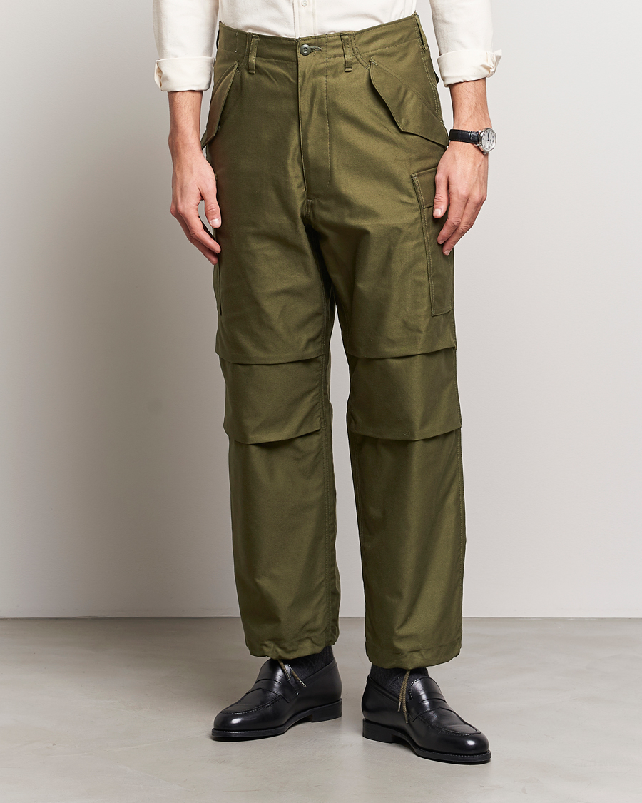 Herr | Byxor | Beams F | Military Cargo Pants Olive