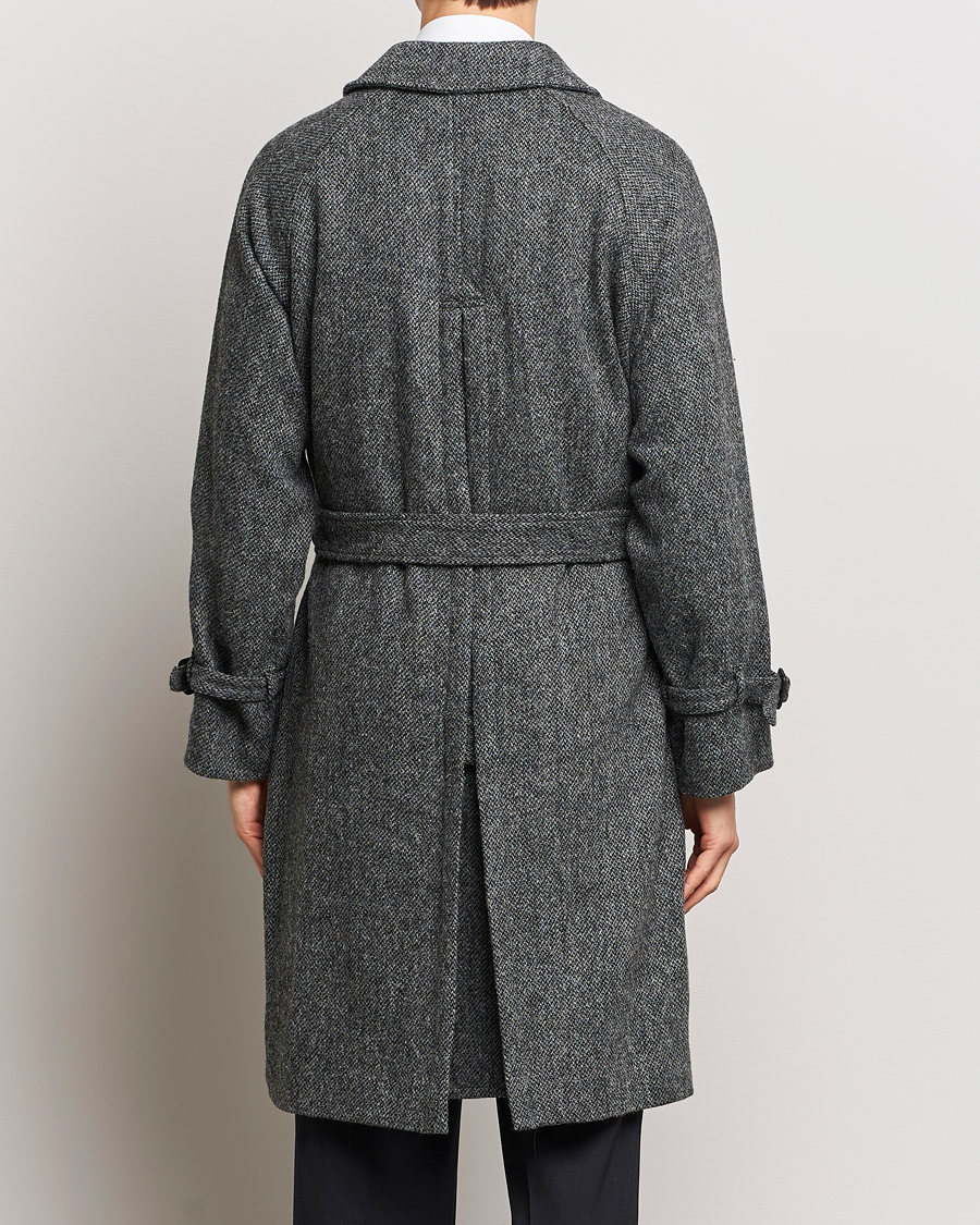 Herr | Jackor | Beams F | Harris Tweed Raglan Coat Dark Grey