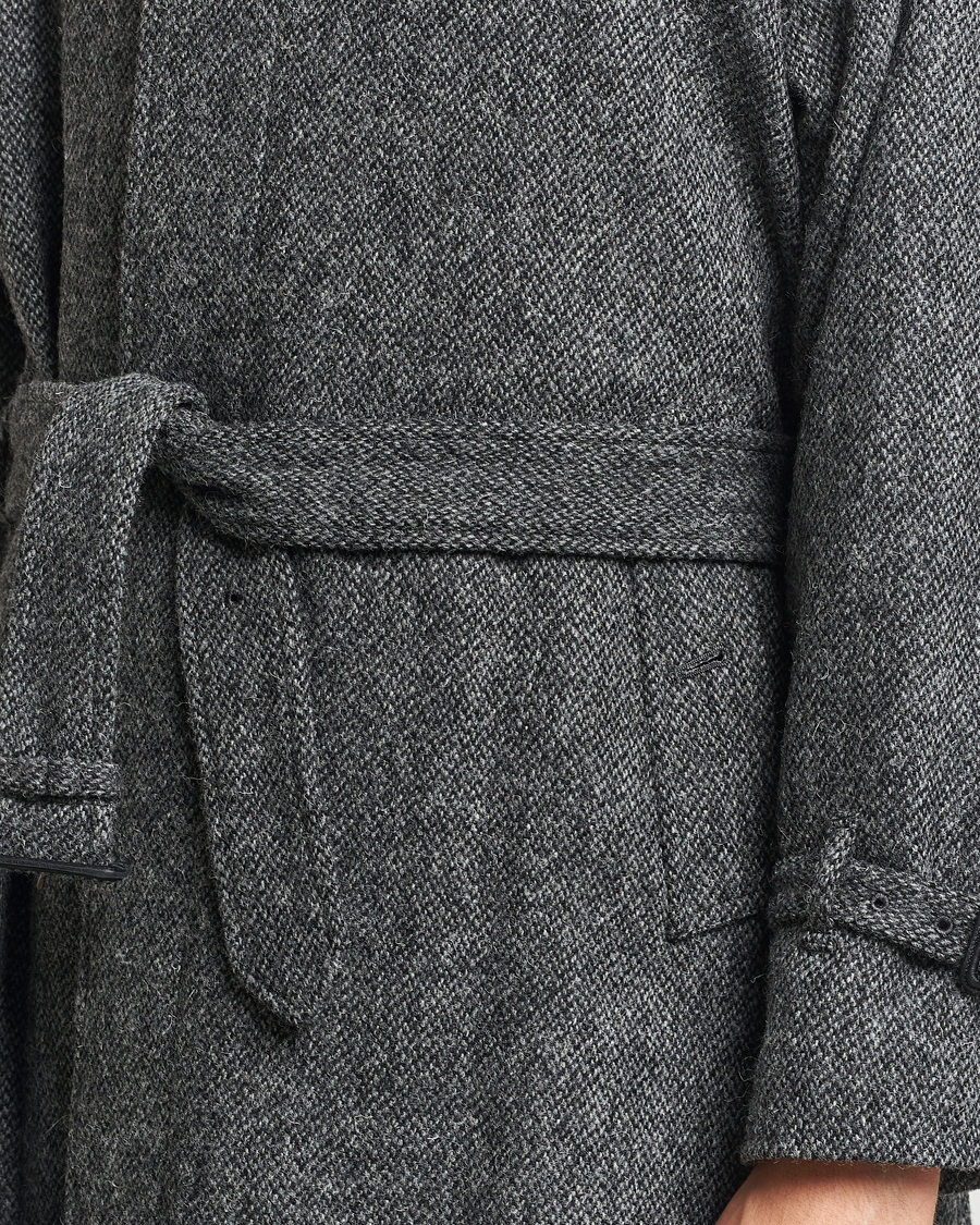 Herr | Jackor | Beams F | Harris Tweed Raglan Coat Dark Grey