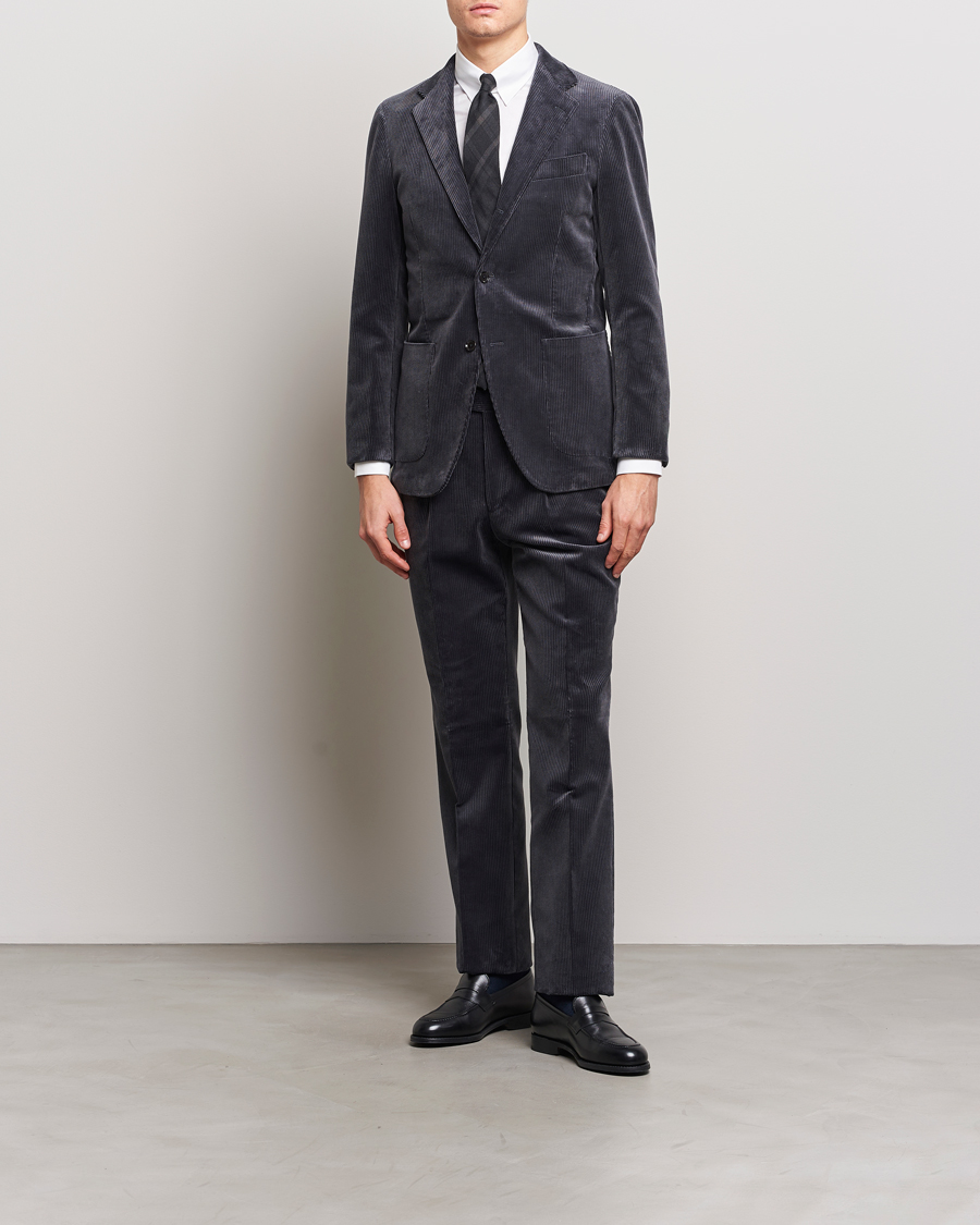 Herr | Kavajer | Beams F | Corduroy Blazer Charcoal