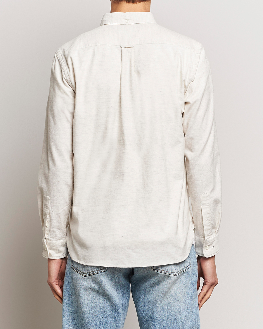 Herr | Skjortor | BEAMS PLUS | Flannel Button Down Shirt Off White