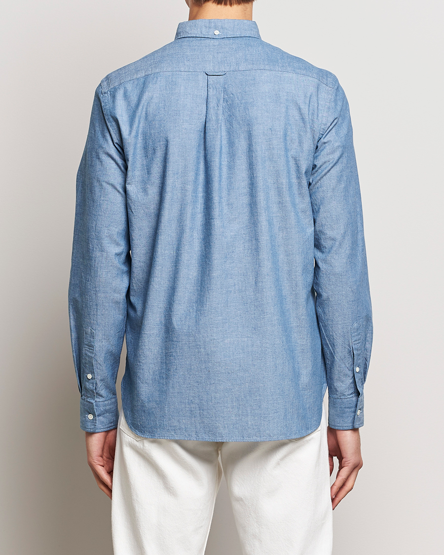 Herr | Skjortor | BEAMS PLUS | Chambray Button Down Shirt Blue
