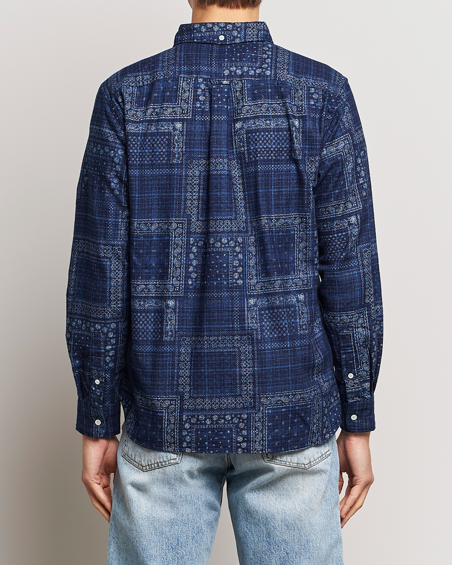 Herr | Skjortor | BEAMS PLUS | Patchwork Button Down Shirt Indigo