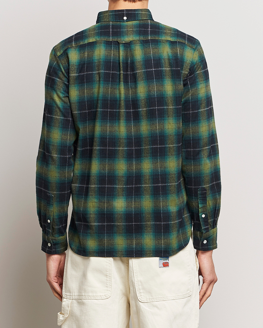 Herr | Skjortor | BEAMS PLUS | Shaggy Flannel Button Down Shirt Green Check
