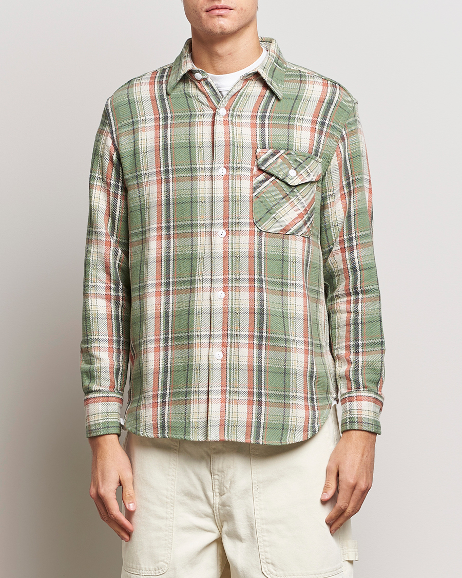Herr | Skjortor | BEAMS PLUS | Dobby Guide Overshirt Pale Green